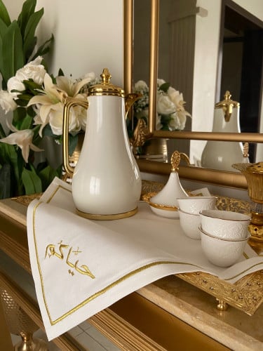 مفرش حياكم بايطار ذهبي