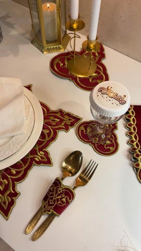 طقم تطريز مخمل 8 اشخاص