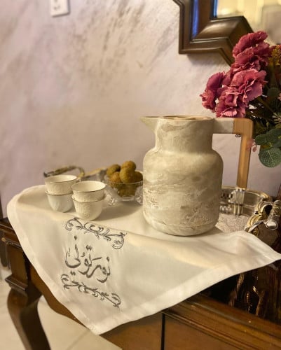 مفرش صينيه …نورتوني ..فضي