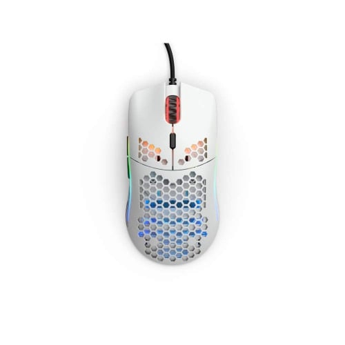 فأرة إحترافية جلورويس موديل O Minus سلكي أبيض مات