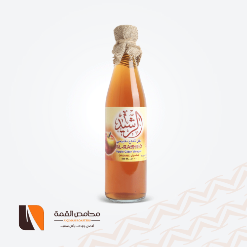 خل تفاح الرشيد عضوي 500 مل
