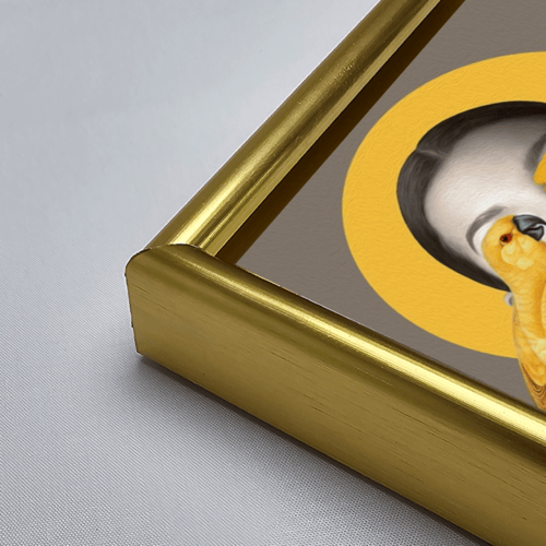 لوحة جدارية أكريليك فتاة وطائر الكناري