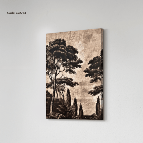 لوحة جدارية كانفس تجسد جمال الطبيعة بأسلوب عتيق