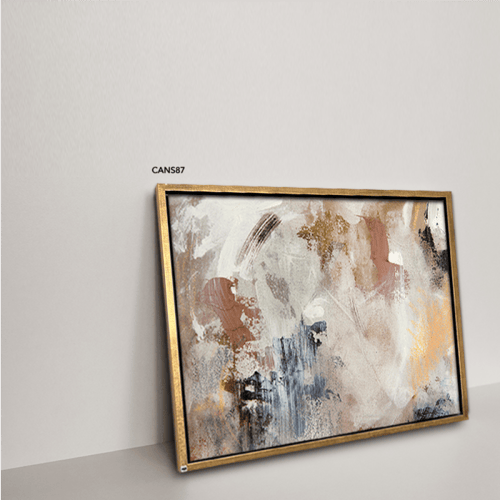 لوحة جدارية كانفس ، تداخل ألوان - تدرجات البني وال...