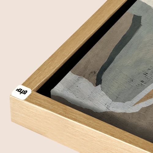 لوحة جدارية كانفس مقسمة ، تداخل - تدرجات البني وال...