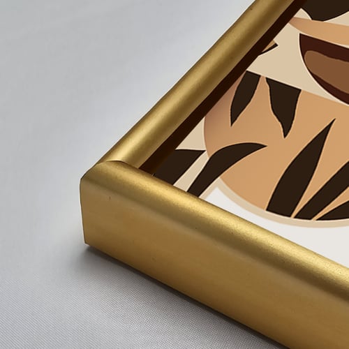 لوحة جدارية اكريلك اوراق باللون البني والبيج