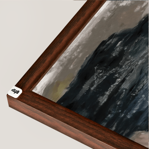 لوحة جدارية كانفس تداخل ألوان ،سيدة تدرجات البني و...