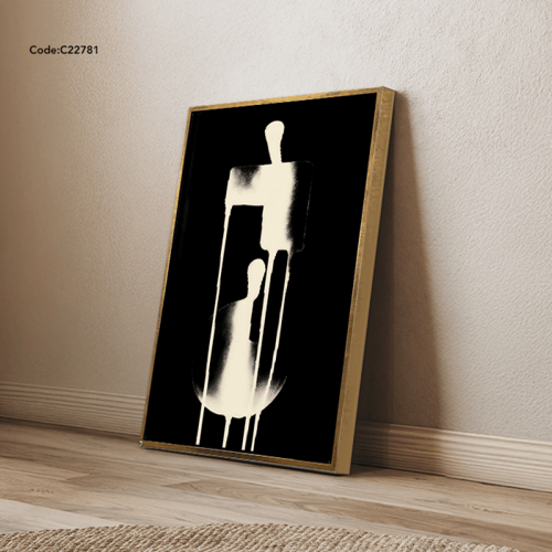 لوحة جدارية كانفس بتصميم لاشكال تجريدية