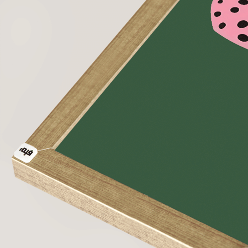 لوحة جدارية فنية فهد باللون الوردي