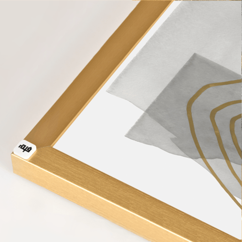 لوحة جدارية كانفس أشكال وخطوط تدرجات الذهبي وأسود...