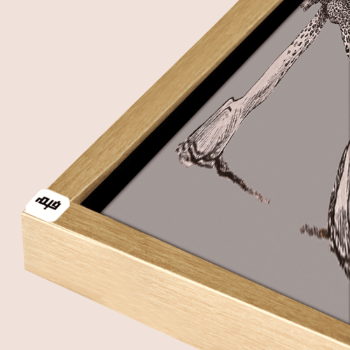 لوحة جدارية كانفس نمر تدرجات البني والبيج