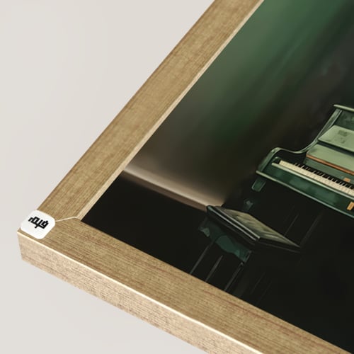 لوحة جدارية كانفس بتصميم فاخر لنمر مرقط على بيانو