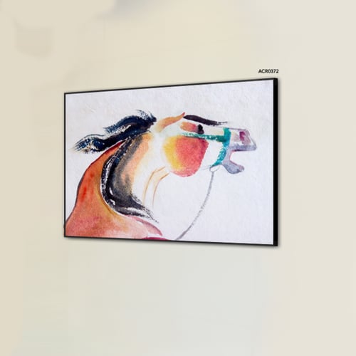 لوحة جدارية أكريليك تصور حصان ملون