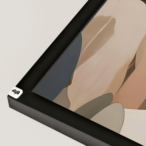 لوحة جدارية كانفس لتداخل مساحات لونية واشكال منحني...