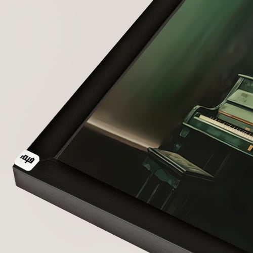 لوحة جدارية كانفس بتصميم فاخر لنمر مرقط على بيانو