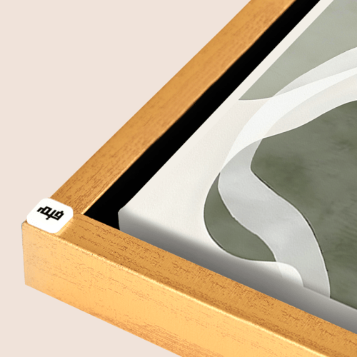 لوحة جدارية كانفس تصور تداخل مساحات لونية