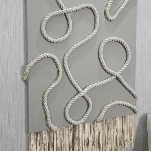 لوحة جدارية فنية تصور تداخل حبال بصورة فنية تجريدي...