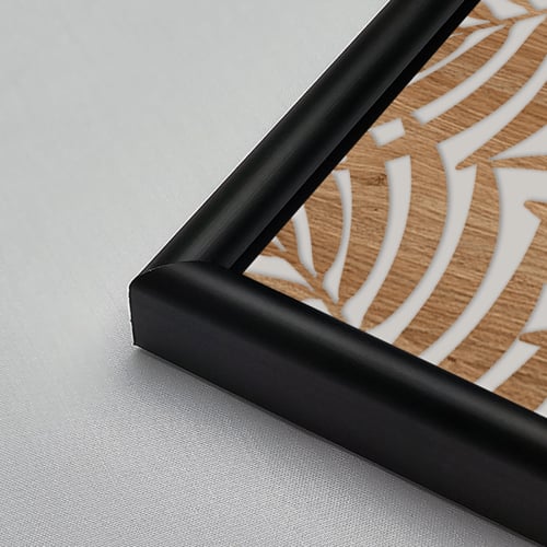 لوحة جدارية اكريليك بتصميم يجمع بين أوراق الشجر وط...