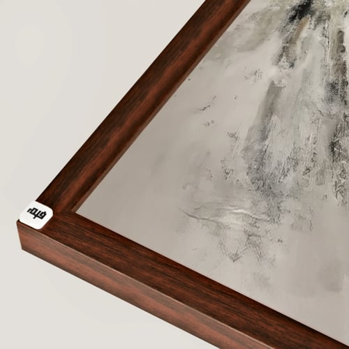 لوحة جدارية كانفس سيدات تدرجات الابيض والرمادي وال...