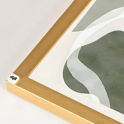 لوحة جدارية كانفس تصور تداخل مساحات لونية