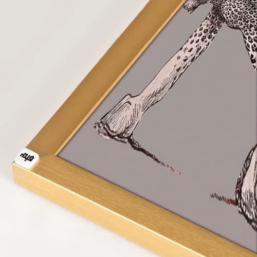 لوحة جدارية كانفس نمر تدرجات البني والبيج