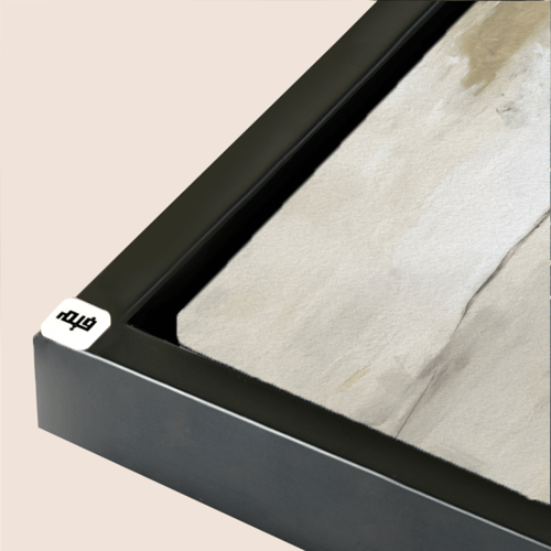 لوحة جدارية كانفس تدرجات الذهبي وأزرق مع أبيض وأسو...