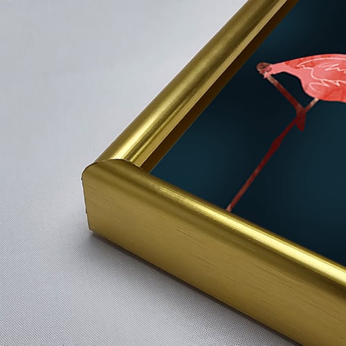 لوحة جدارية اكريليك مقسمة طائر فلامنجو بتدرجات الأ...