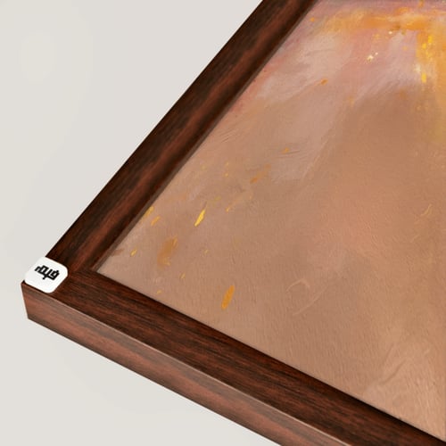 لوحة جدارية كانفس ورود وأغصان تدرجات الوردي