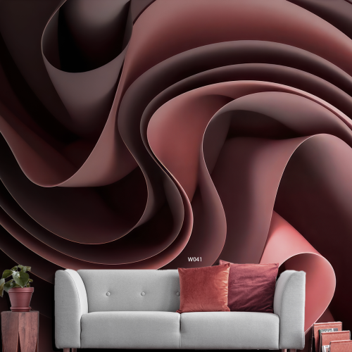 ورق حائط ، نمط ثلاثي الابعاد لشكل طيات - بتدرجات ا...