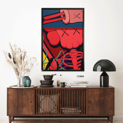 لوحة جدارية كانفس بأسلوب "البوب آرت" (Pop Art)