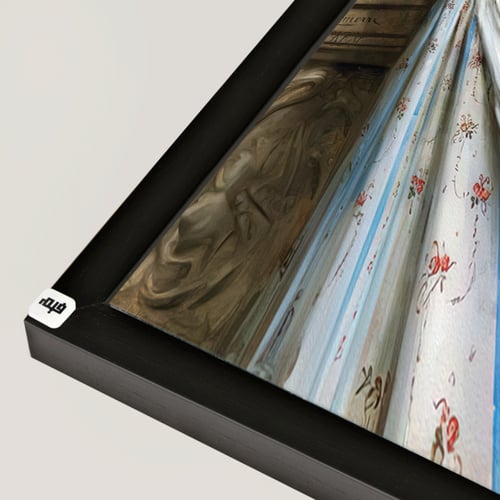 لوحة جدارية كانفس فتاة من العصر الفيكتوري وورد تدر...