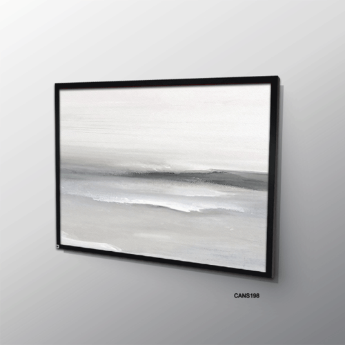 لوحة جدارية كانفس تداخل ألوان تدرجات أبيض ورمادي