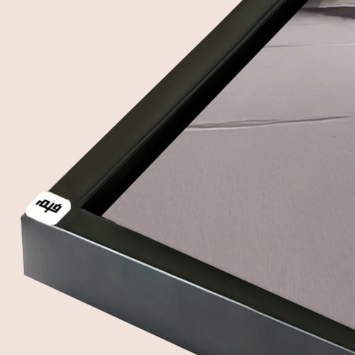 لوحة جدارية كانفس ، طابع جبسي - تدرجات البني مع ال...