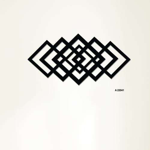 لوحة جدارية أكريليك تتضمن مربعات باللون الأسود