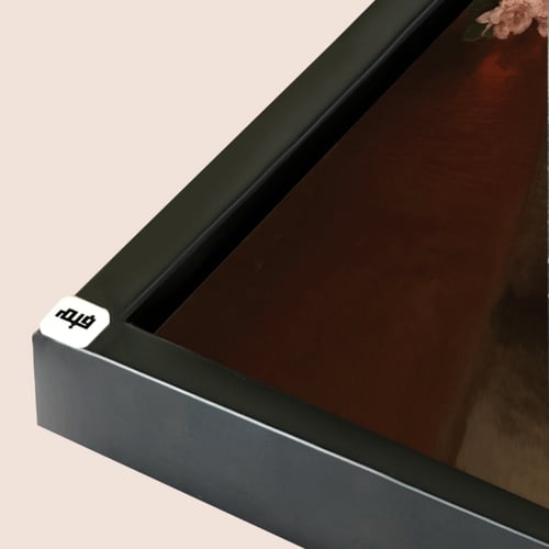 لوحة جدارية مودرن فتاة مع ازهار