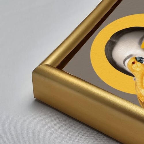 لوحة جدارية أكريليك فتاة وطائر الكناري