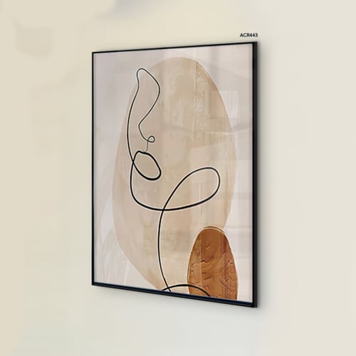 لوحة جدارية أكريليك خط يشبه وجه فتاة