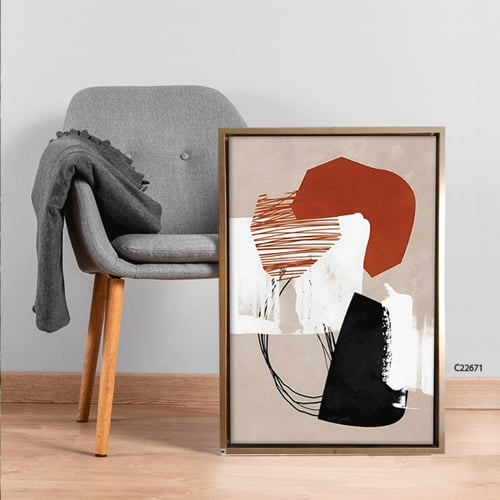 لوحة جدارية كانفس بتصميم لاشكل عشوائي وخطوط بتدرجا...