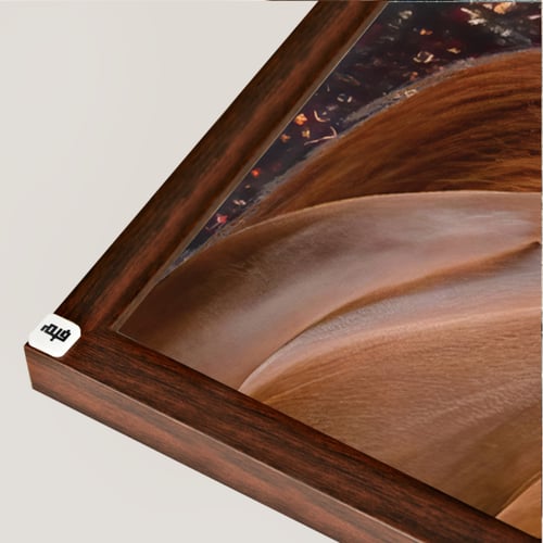 لوحة جدارية كانفس خيل بخلفية زخارف