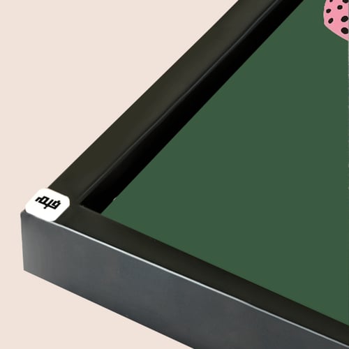 لوحة جدارية فنية فهد باللون الوردي