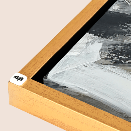 لوحة جدارية كانفس تداخل ألوان تدرجات رمادي مع أبيض...