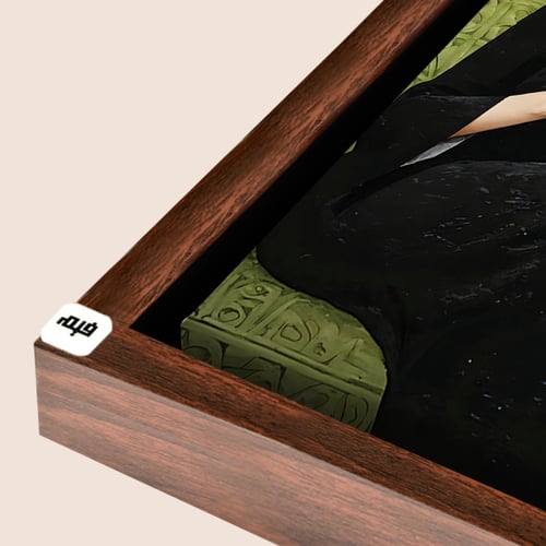 لوحة جدارية كانفس بتصميم لامرأة بخلفية بألوان زاهي...