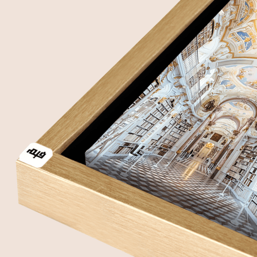 لوحة جدارية كانفس مقسمة مكتبة من العصر الفكتوري