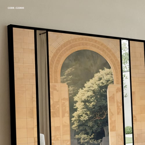 لوحة جدارية كانفس بتصميم يظهر بوابة مقوسة من الحجر...