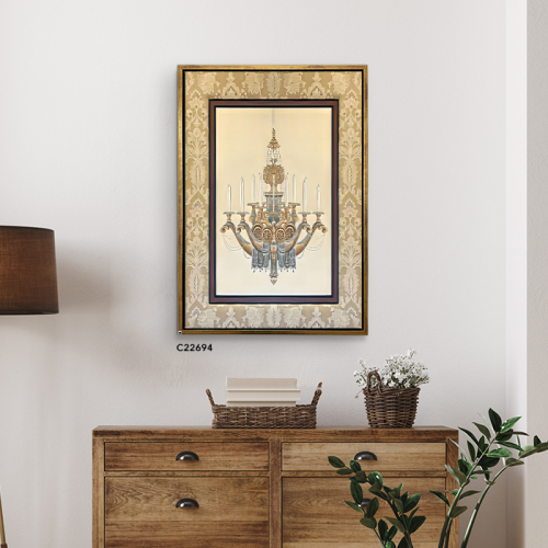 لوحة جدارية كانفس تصور ثريا كلاسيكية تحتوي على شمو...