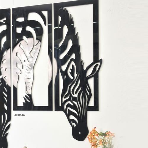 لوحة جدارية اكريليك بتصميم لحمار وحشي