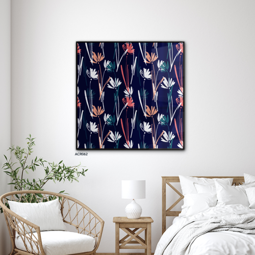 لوحة جدارية اكريليك تصور وردة بتدرجات من اللون الأ...