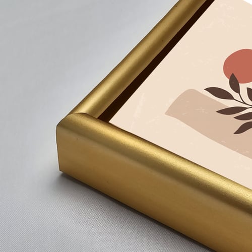 لوحة جدارية اكريليك تتميز بتصميم يضم أوراق شجر وأش...