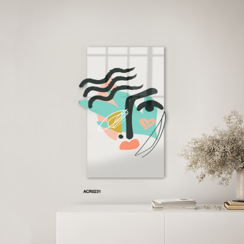 لوحة جدارية اكريليك تتميز برسم ملامح بألوان متناسق...