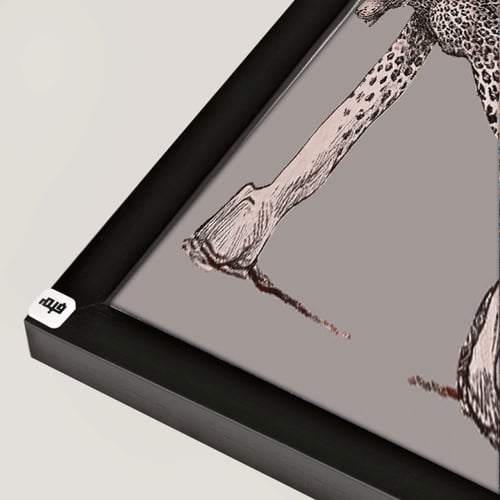 لوحة جدارية كانفس نمر تدرجات البني والبيج